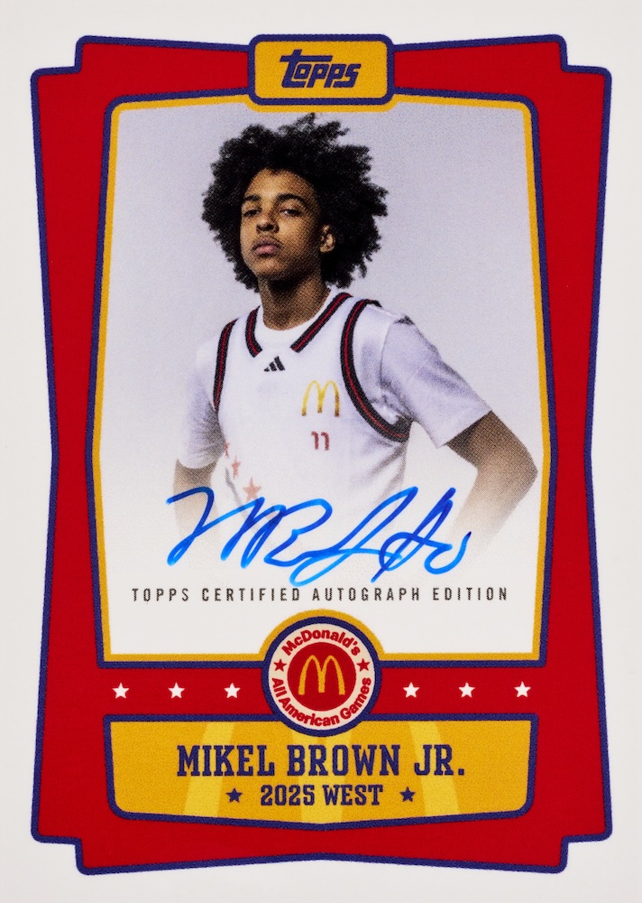 Example Topps Chrome McDonald’s All American Basketball Card