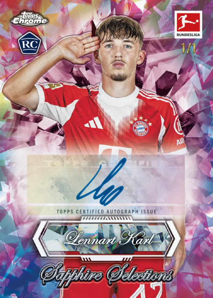 Example Topps Chrome Sapphire Bundesliga Card