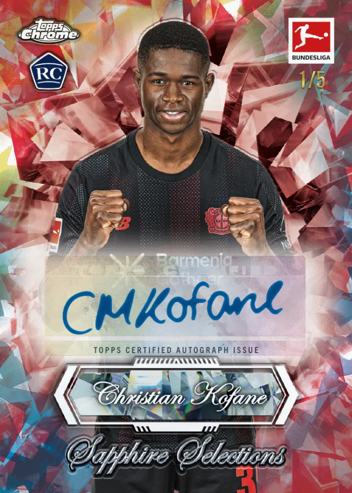 Example Topps Chrome Sapphire Bundesliga Card