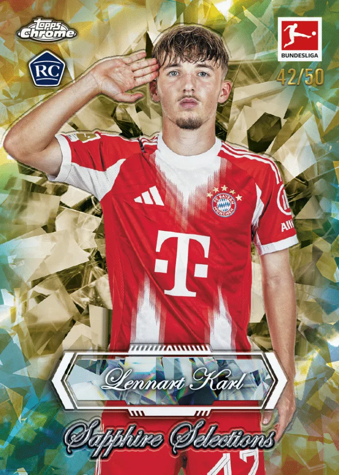 Example Topps Chrome Sapphire Bundesliga Card