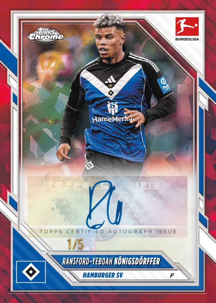 Example Topps Chrome Sapphire Bundesliga Card