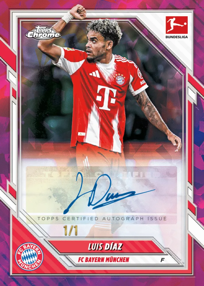 Example Topps Chrome Sapphire Bundesliga Card