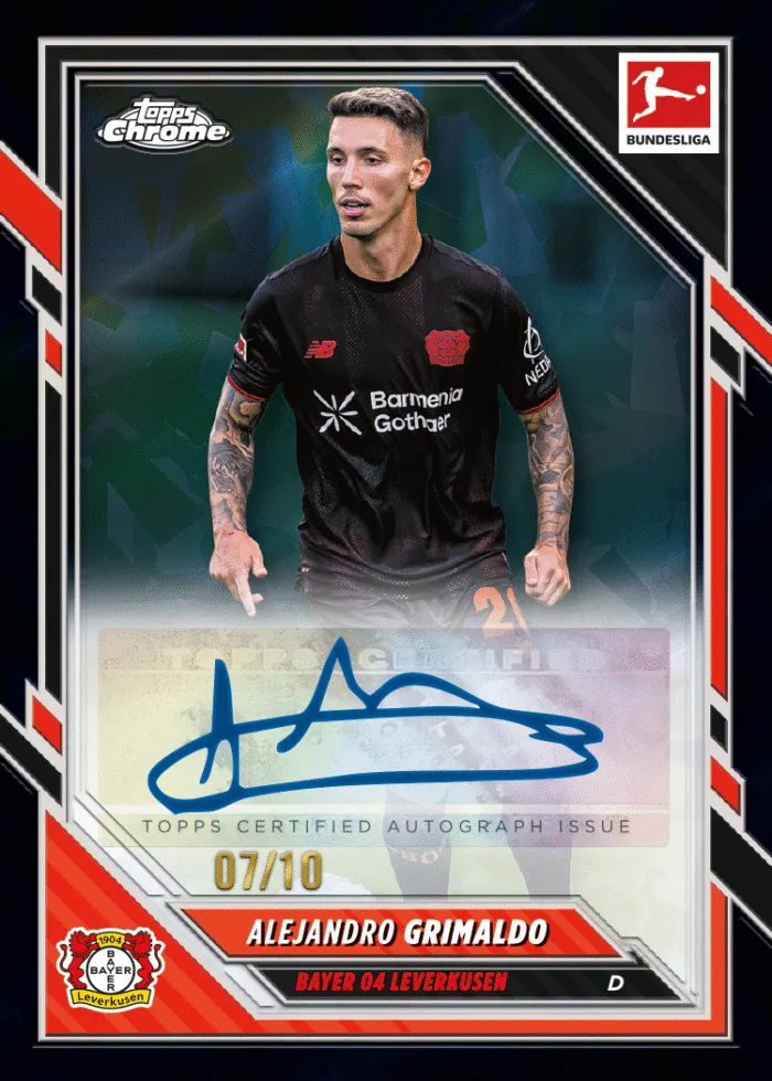 Example Topps Chrome Sapphire Bundesliga Card