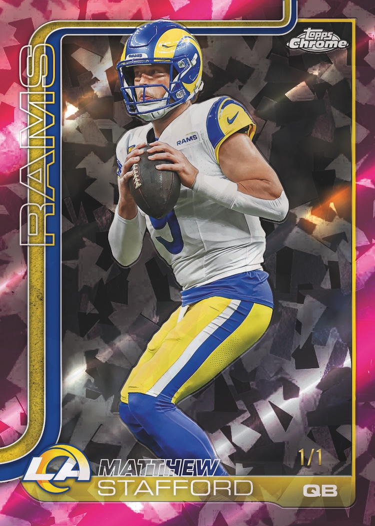 Example Topps Chrome Sapphire Football Card