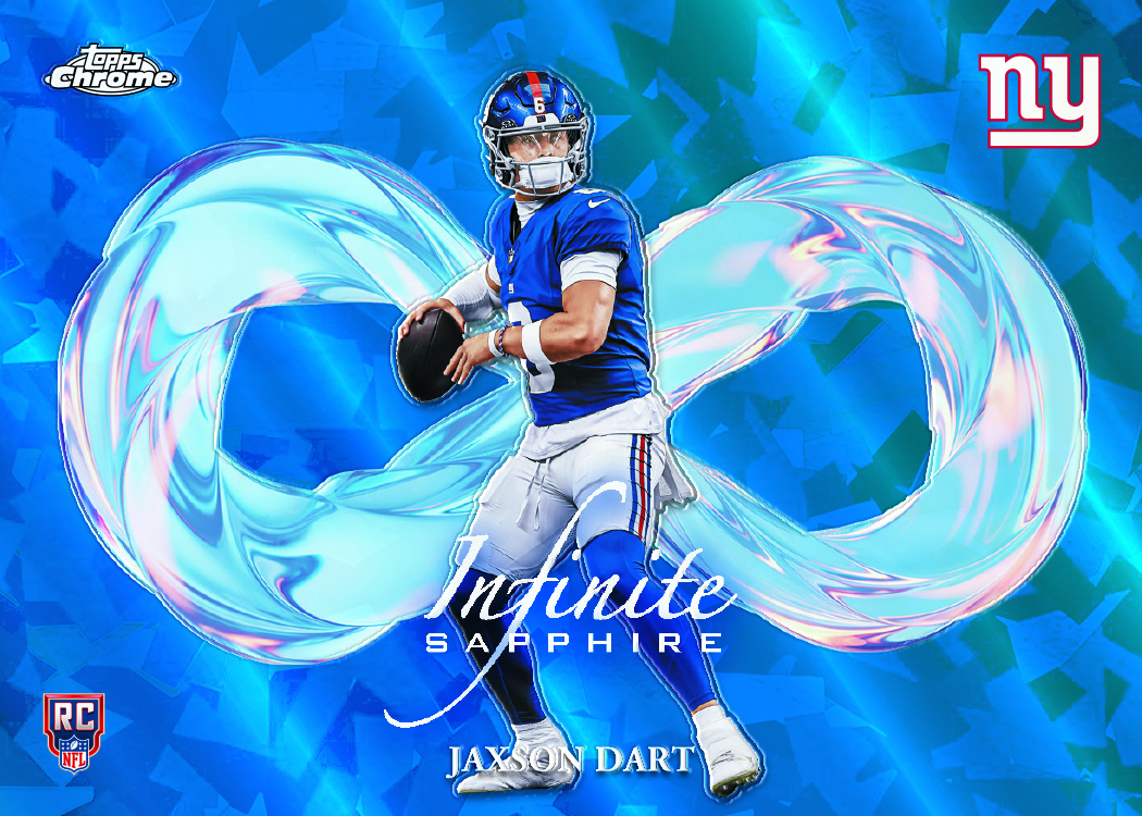 Example Topps Chrome Sapphire Football Card