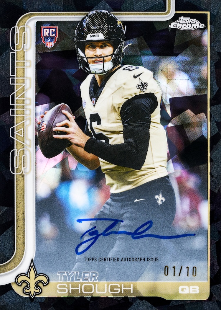 Example Topps Chrome Sapphire Football Card