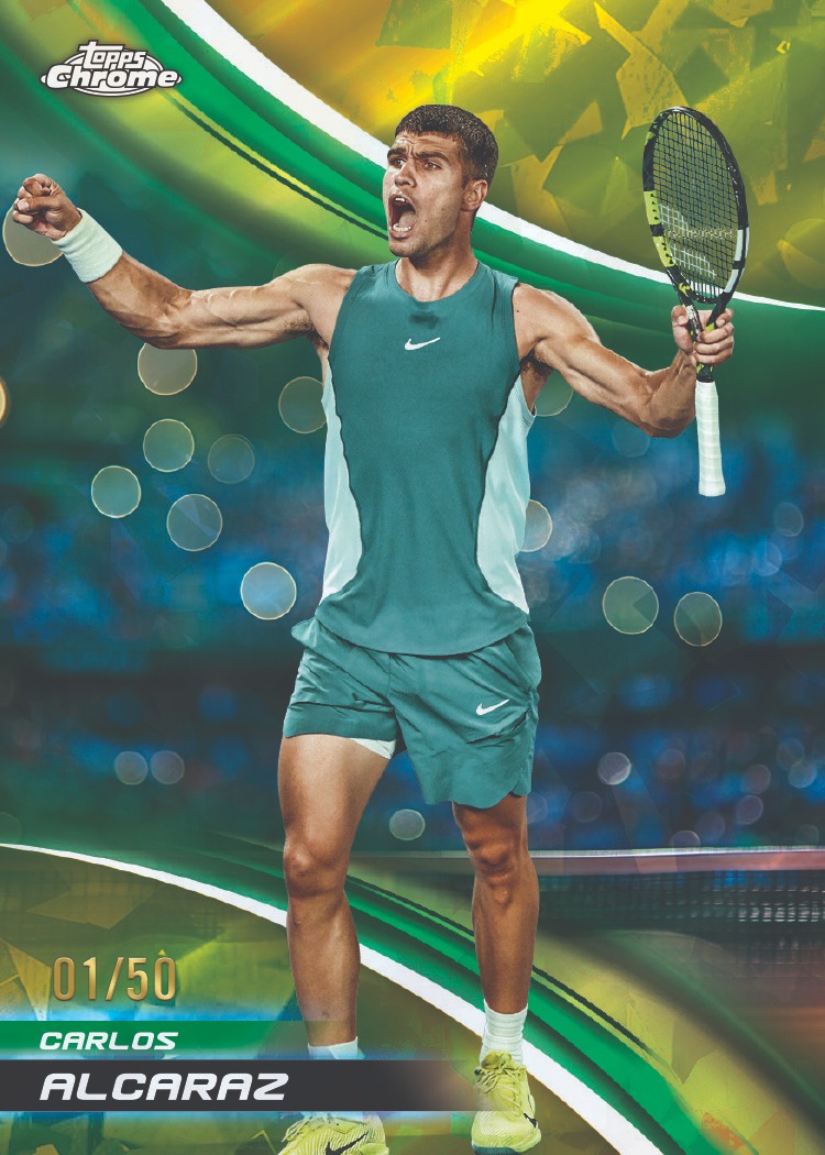 Example Topps Chrome Sapphire Tennis Card