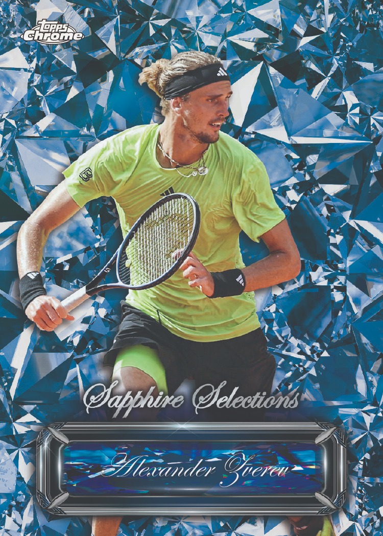 Example Topps Chrome Sapphire Tennis Card