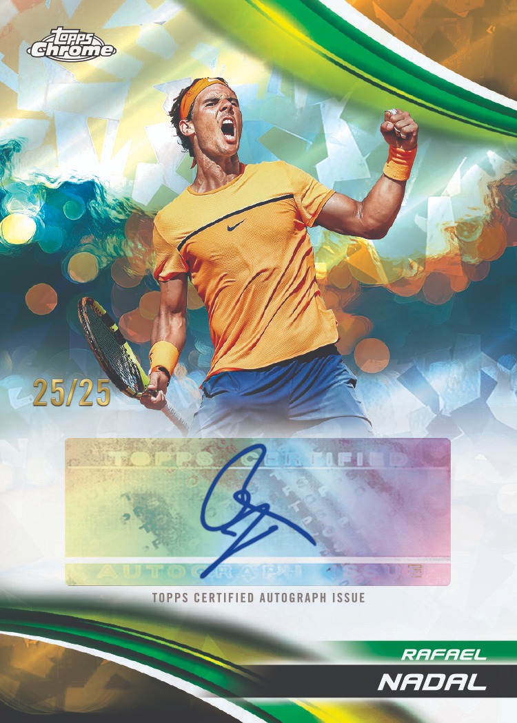 Example Topps Chrome Sapphire Tennis Card