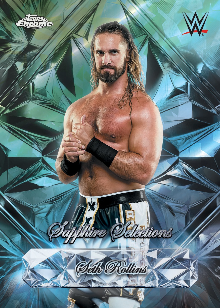 Example Topps Chrome Sapphire WWE Card