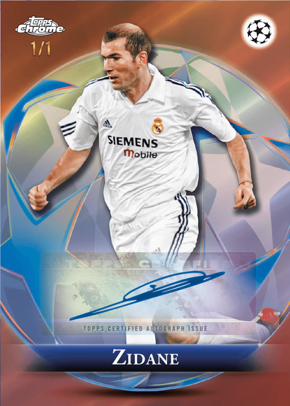 Example Topps Chrome UCC Logofractor Card