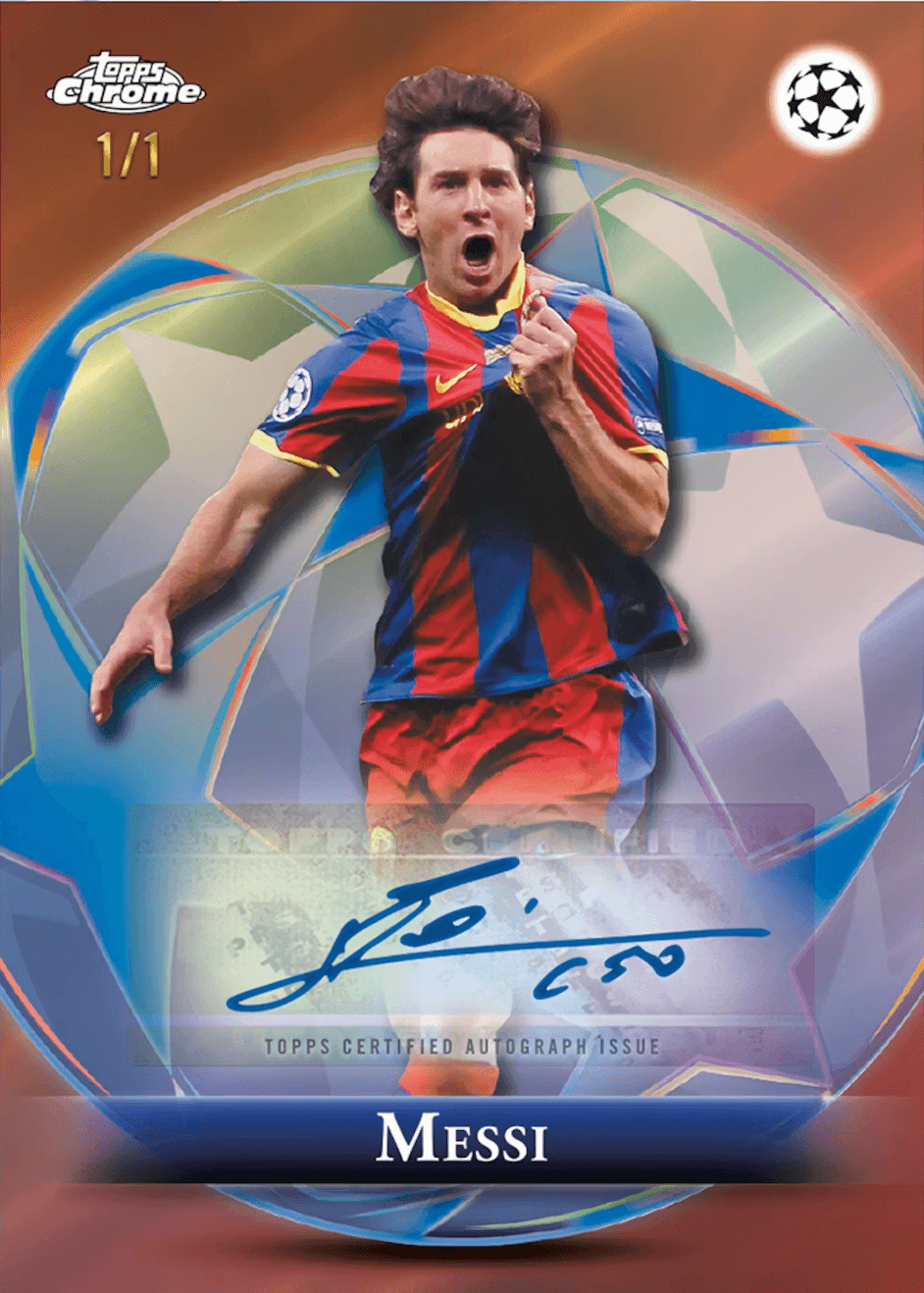 Example Topps Chrome UCC Logofractor Card