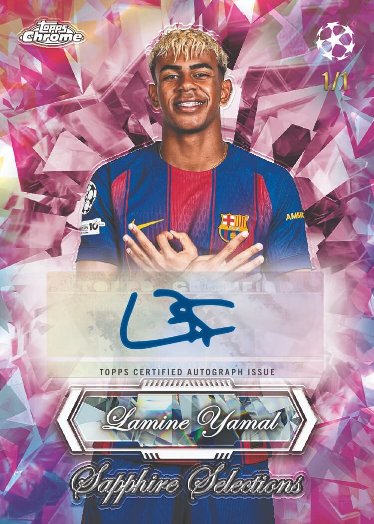 Example Topps Chrome UCC Sapphire Edition Card
