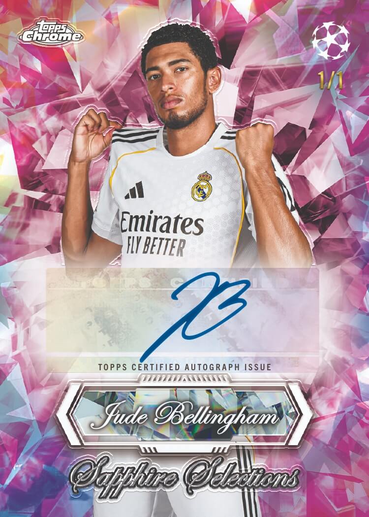 Example Topps Chrome UCC Sapphire Edition Card