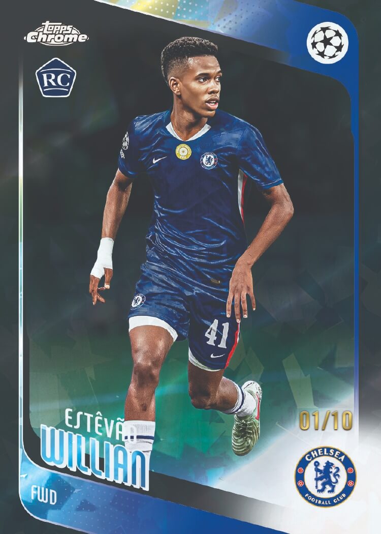 Example Topps Chrome UCC Sapphire Edition Card