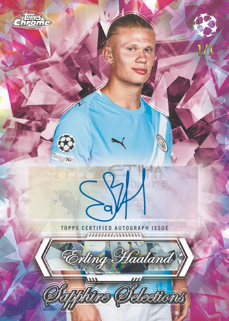 Example Topps Chrome UCC Sapphire Edition Card