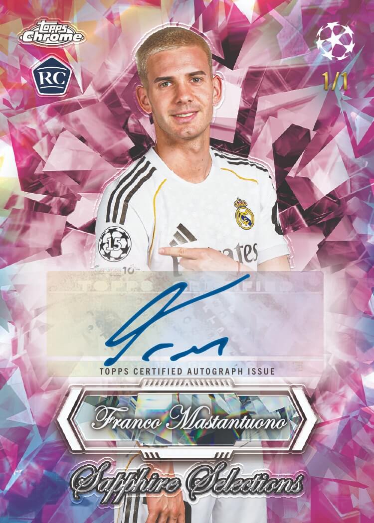 Example Topps Chrome UCC Sapphire Edition Card