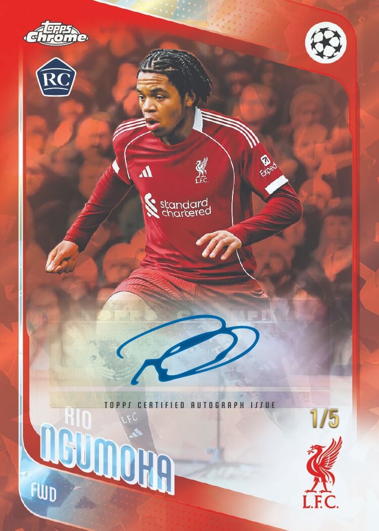 Example Topps Chrome UCC Sapphire Edition Card