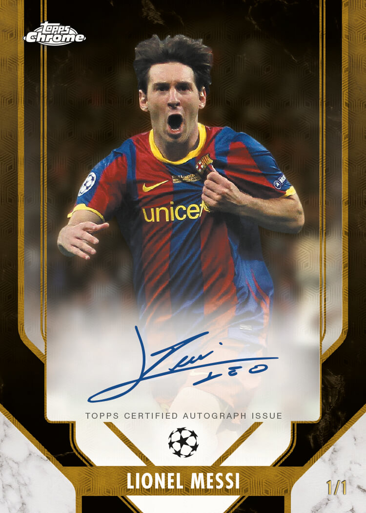 Example Topps Chrome UEFA Club Competitions Card