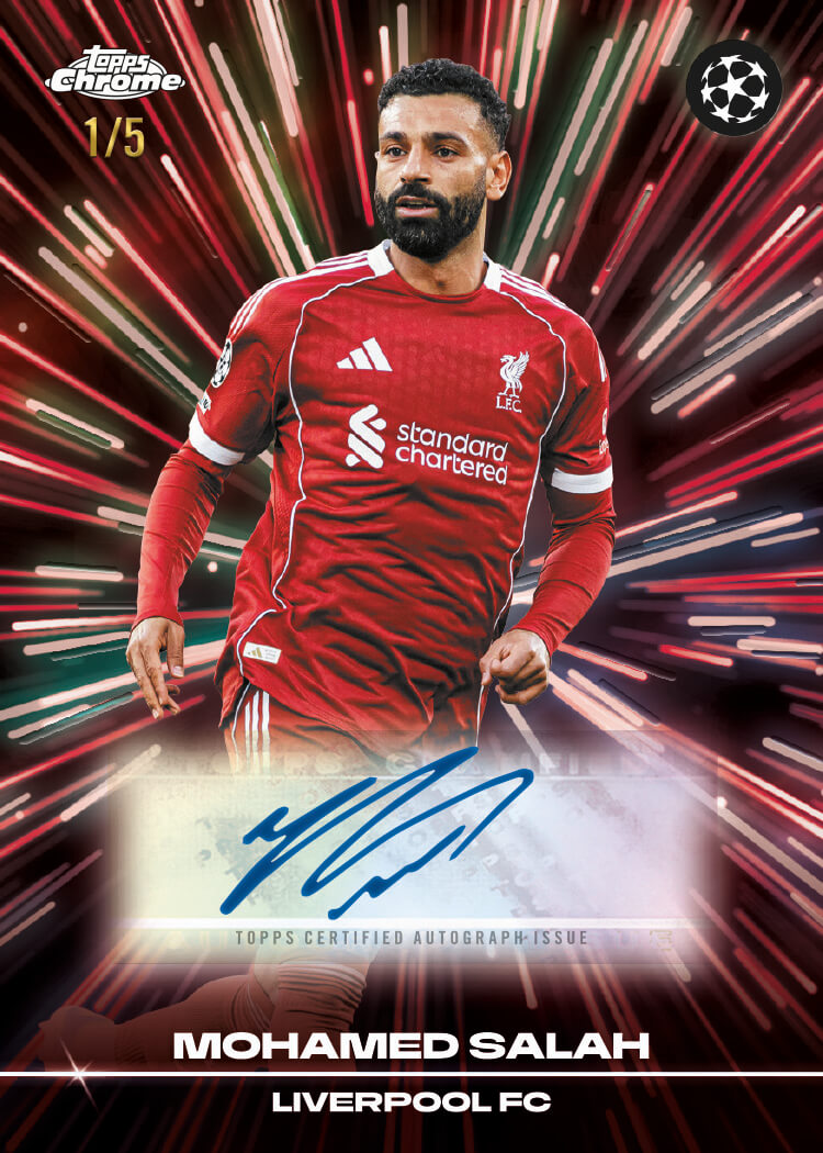 Example Topps Chrome UEFA Club Competitions Card