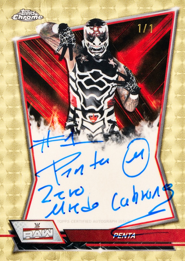 Example Topps Chrome WWE Card