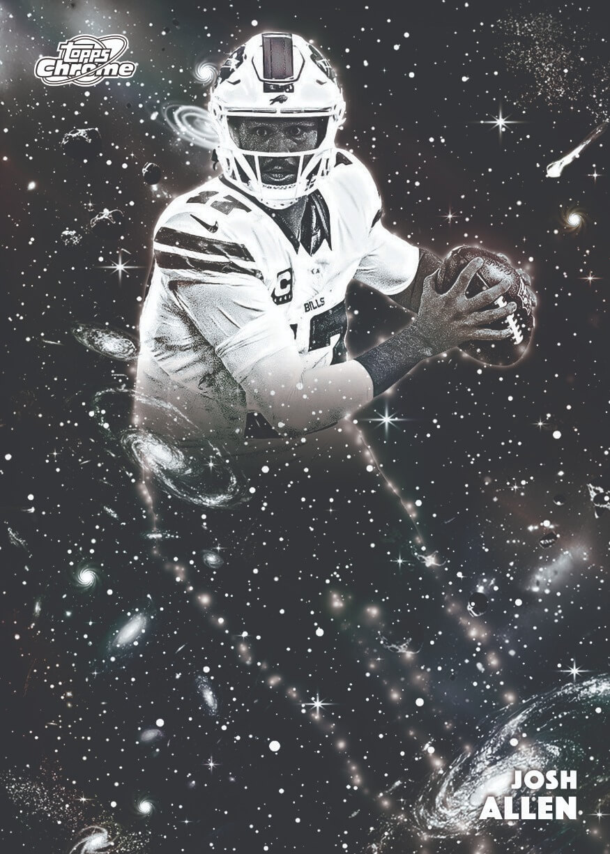 Example Topps Cosmic Chrome Football Card