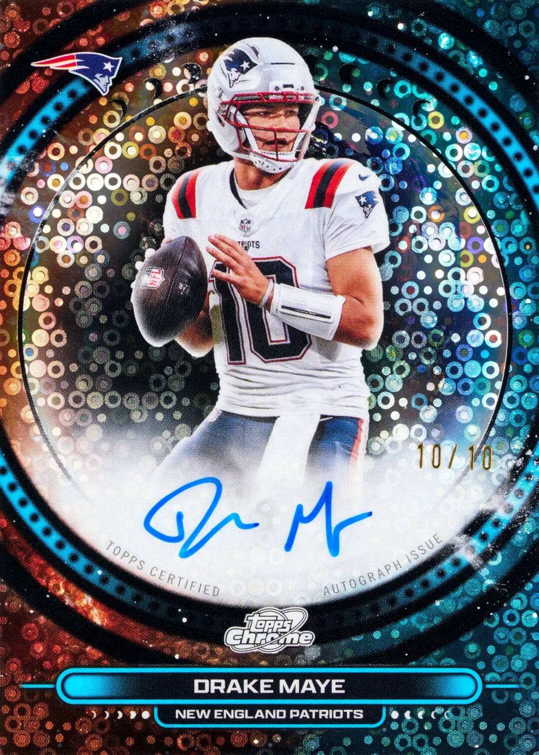 Example Topps Cosmic Chrome Football Card