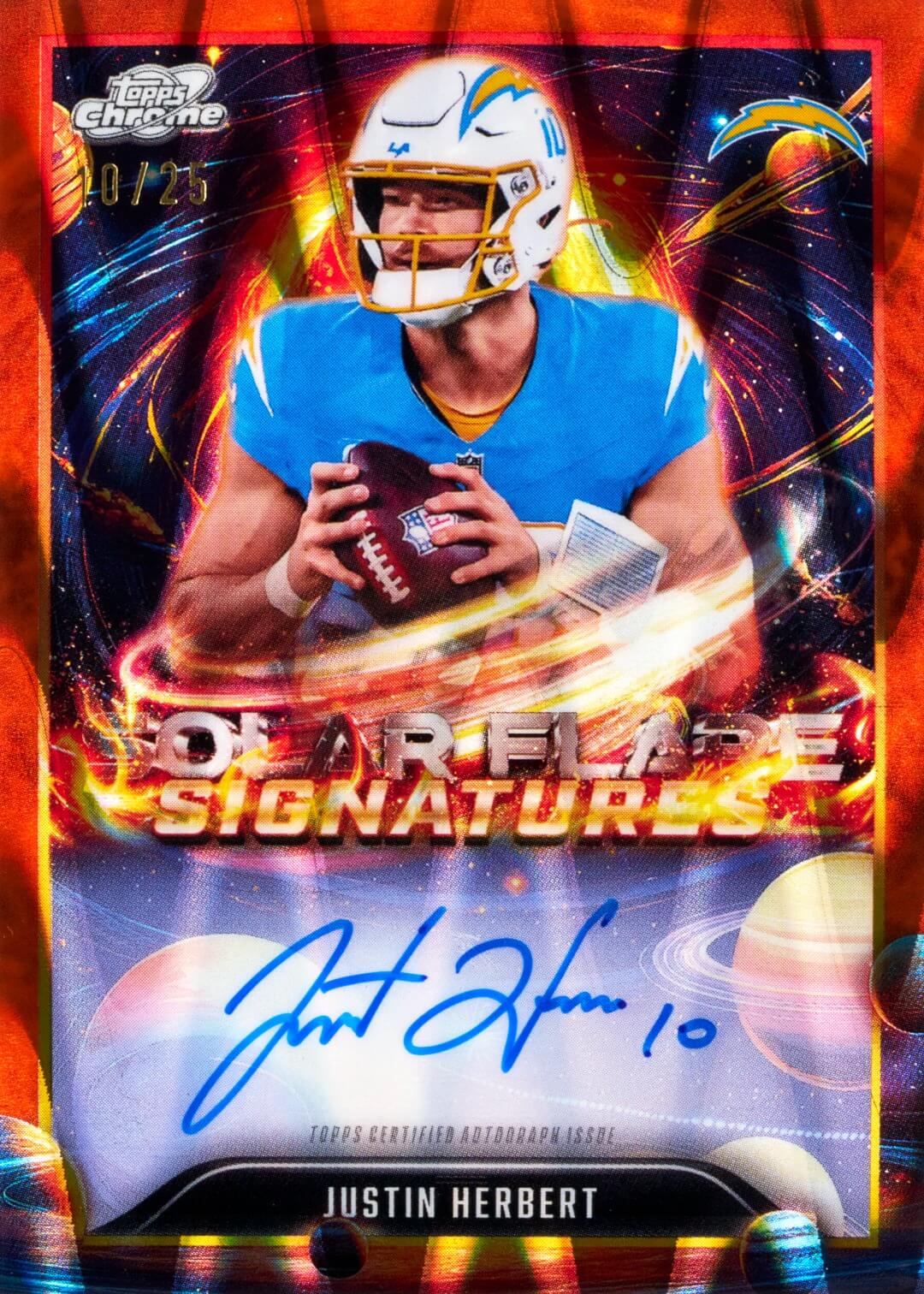 Example Topps Cosmic Chrome Football Card