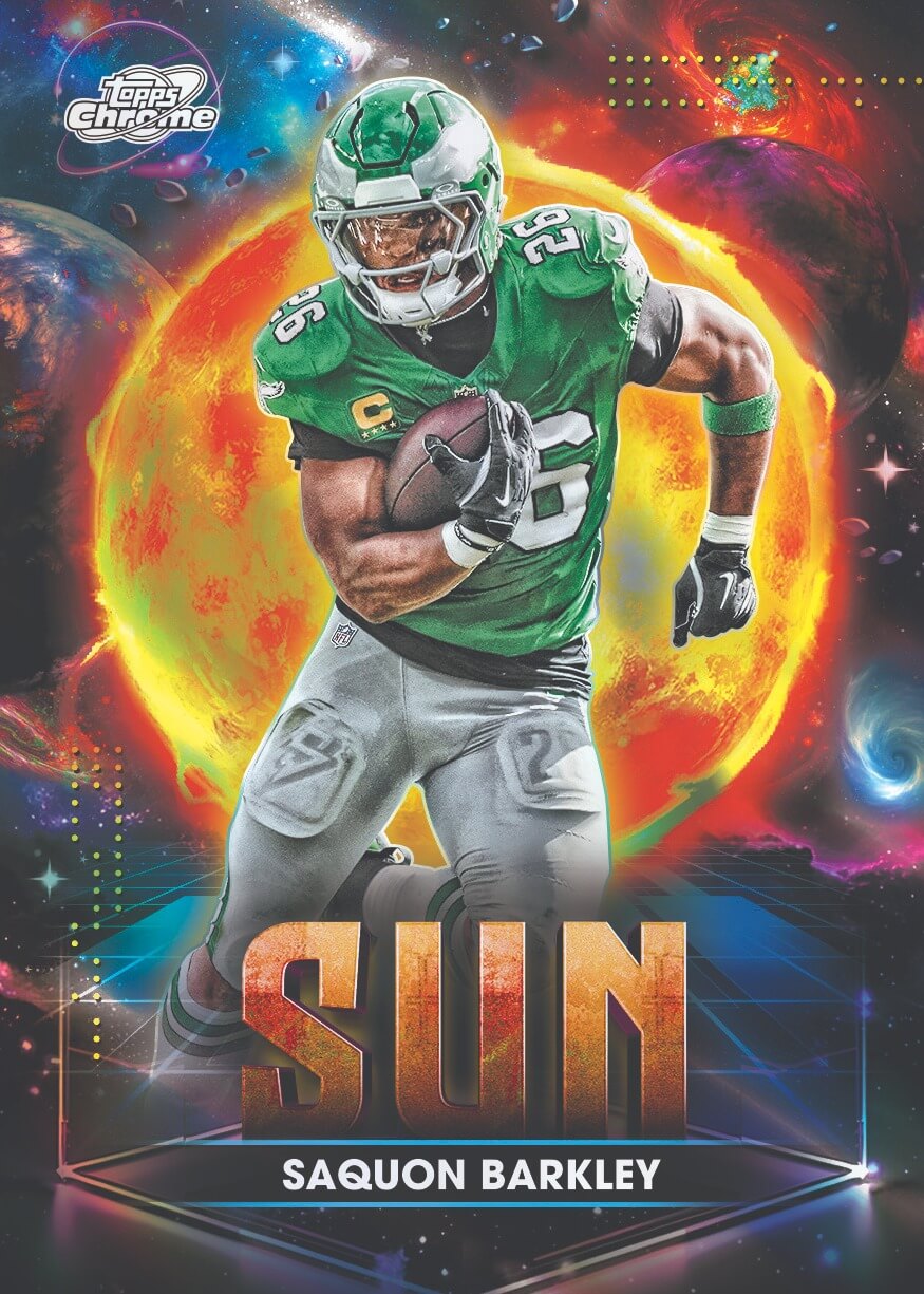 Example Topps Cosmic Chrome Football Card