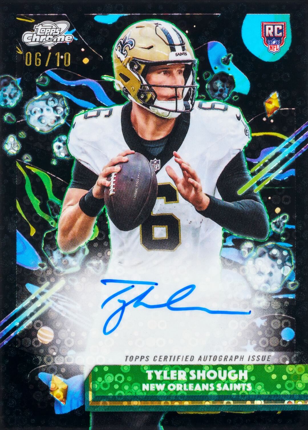 Example Topps Cosmic Chrome Football Card