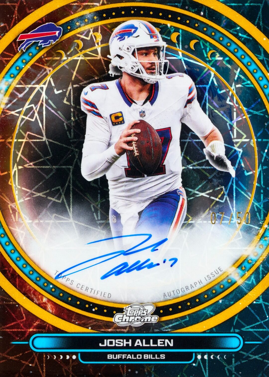Example Topps Cosmic Chrome Football Card