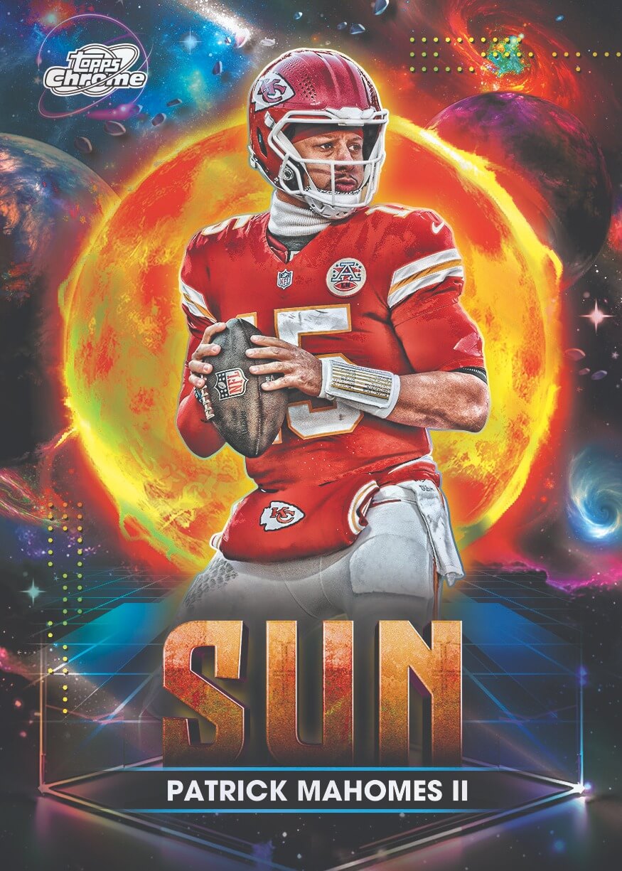 Example Topps Cosmic Chrome Football Card