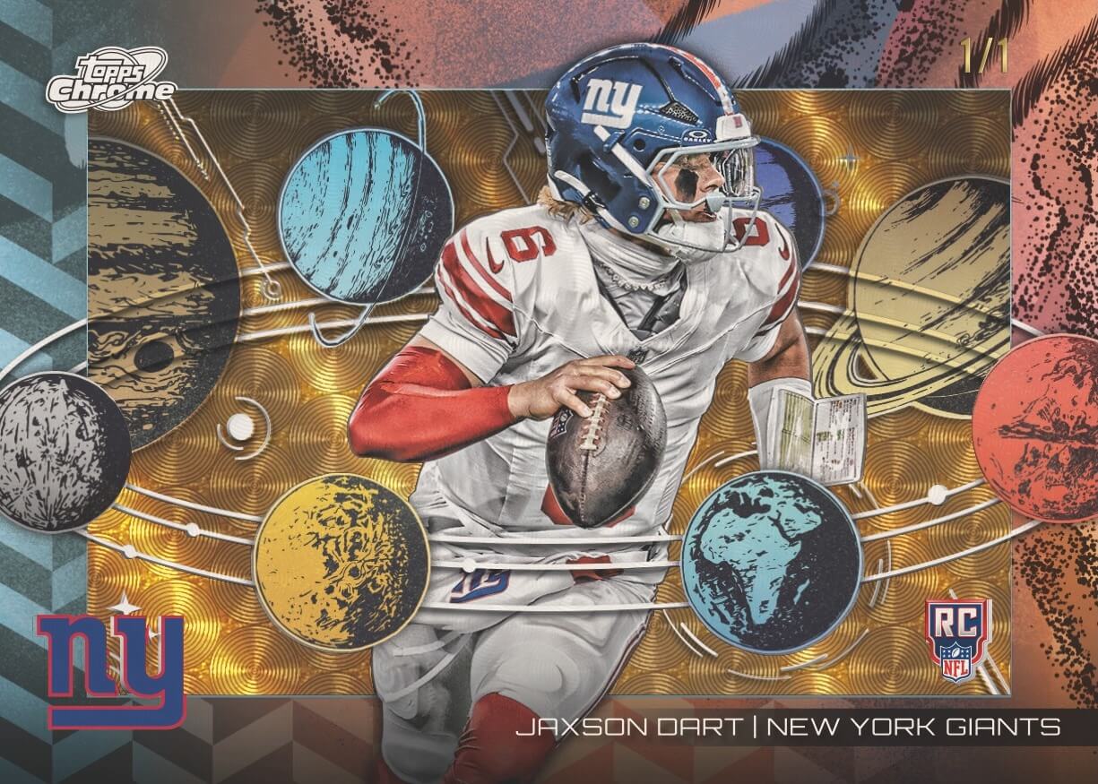 Example Topps Cosmic Chrome Football Card