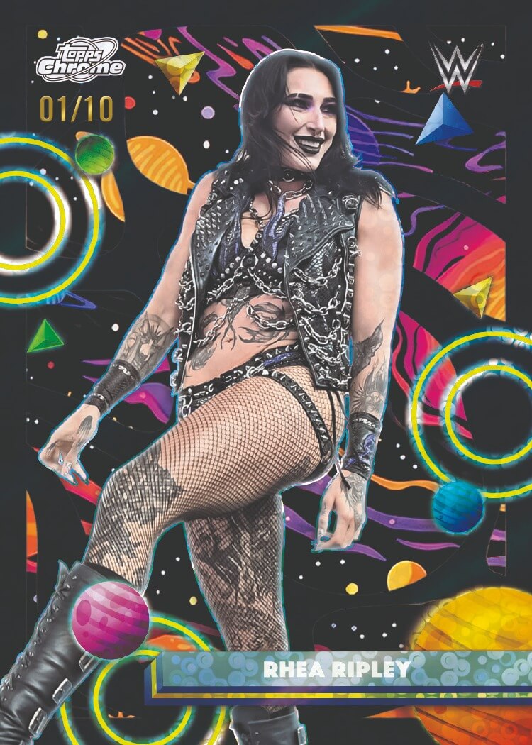 Example Topps Cosmic Chrome WWE Card