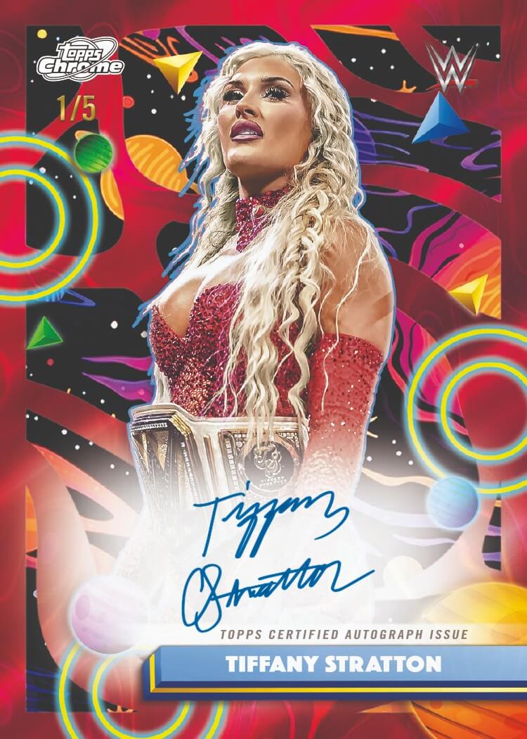 Example Topps Cosmic Chrome WWE Card