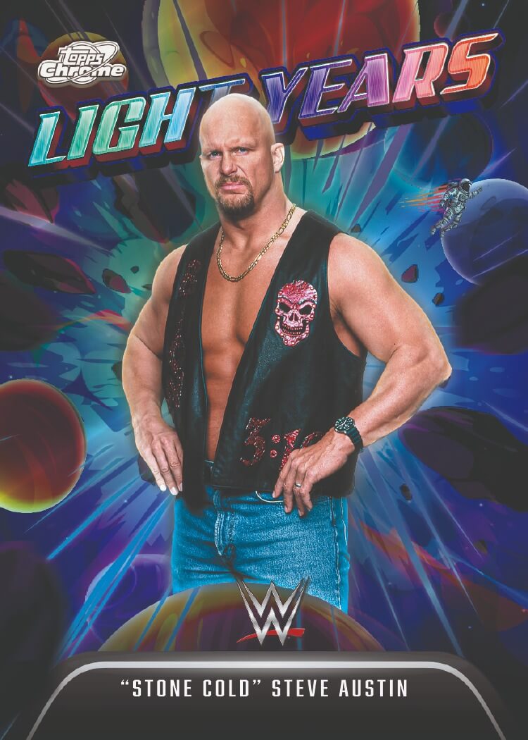 Example Topps Cosmic Chrome WWE Card