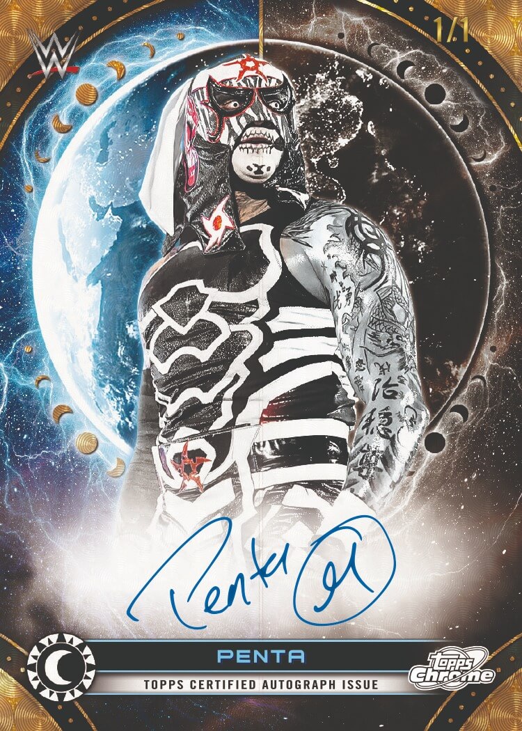 Example Topps Cosmic Chrome WWE Card