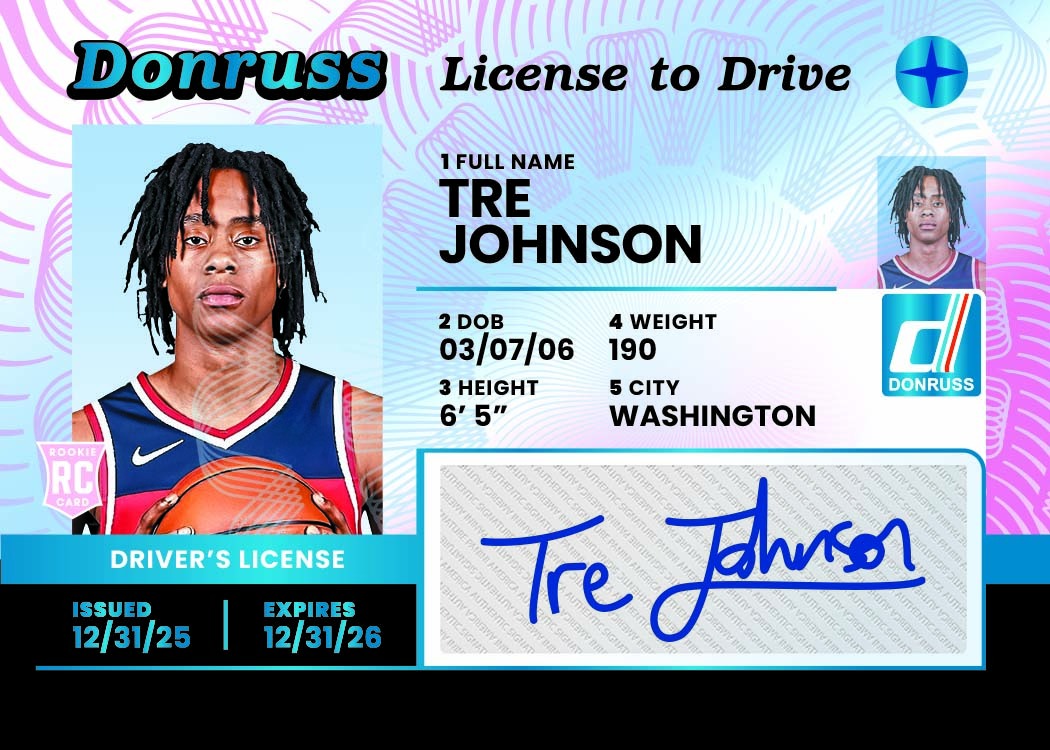 Example Panini Donruss Basketball Card
