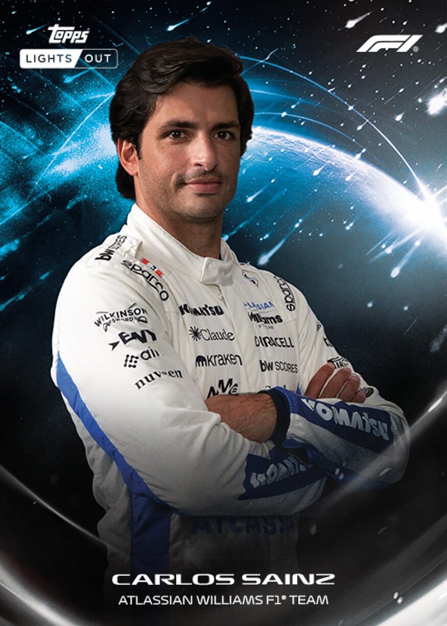 Example Topps F1 Lights Out Card
