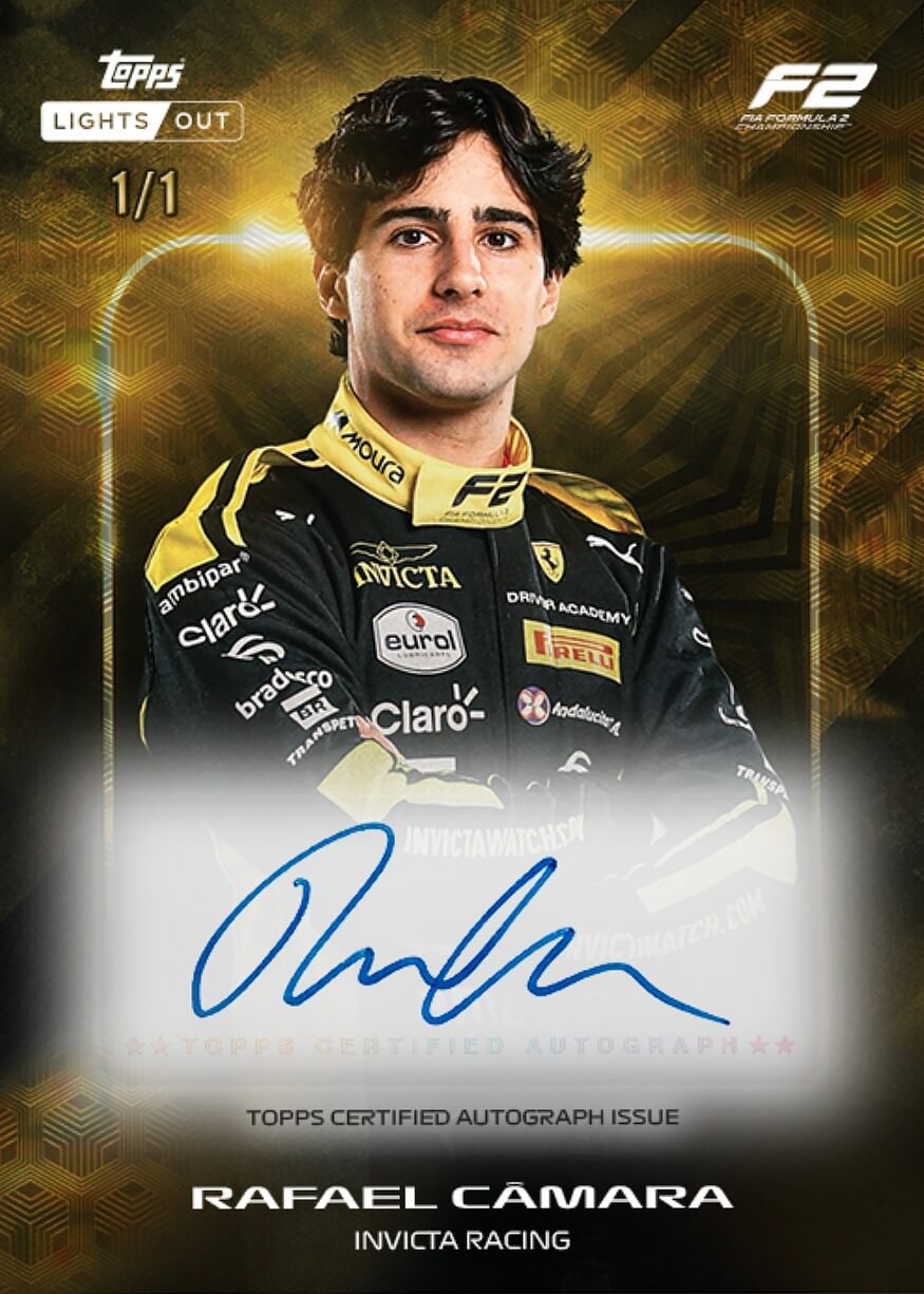 Example Topps F1 Lights Out Card