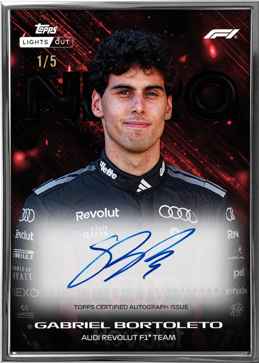 Example Topps F1 Lights Out Card