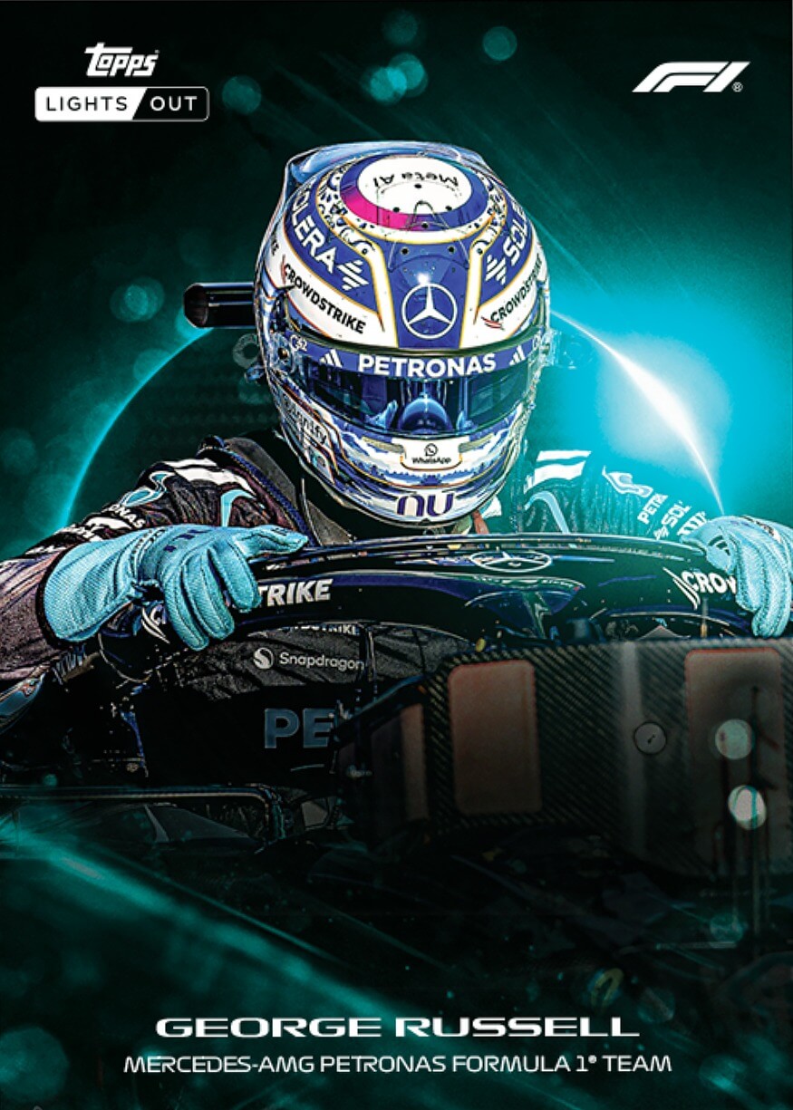 Example Topps F1 Lights Out Card