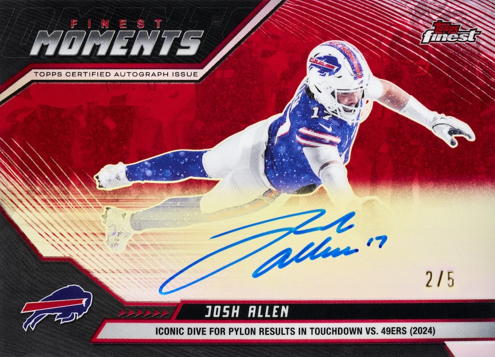 Example Topps Finest Football Card