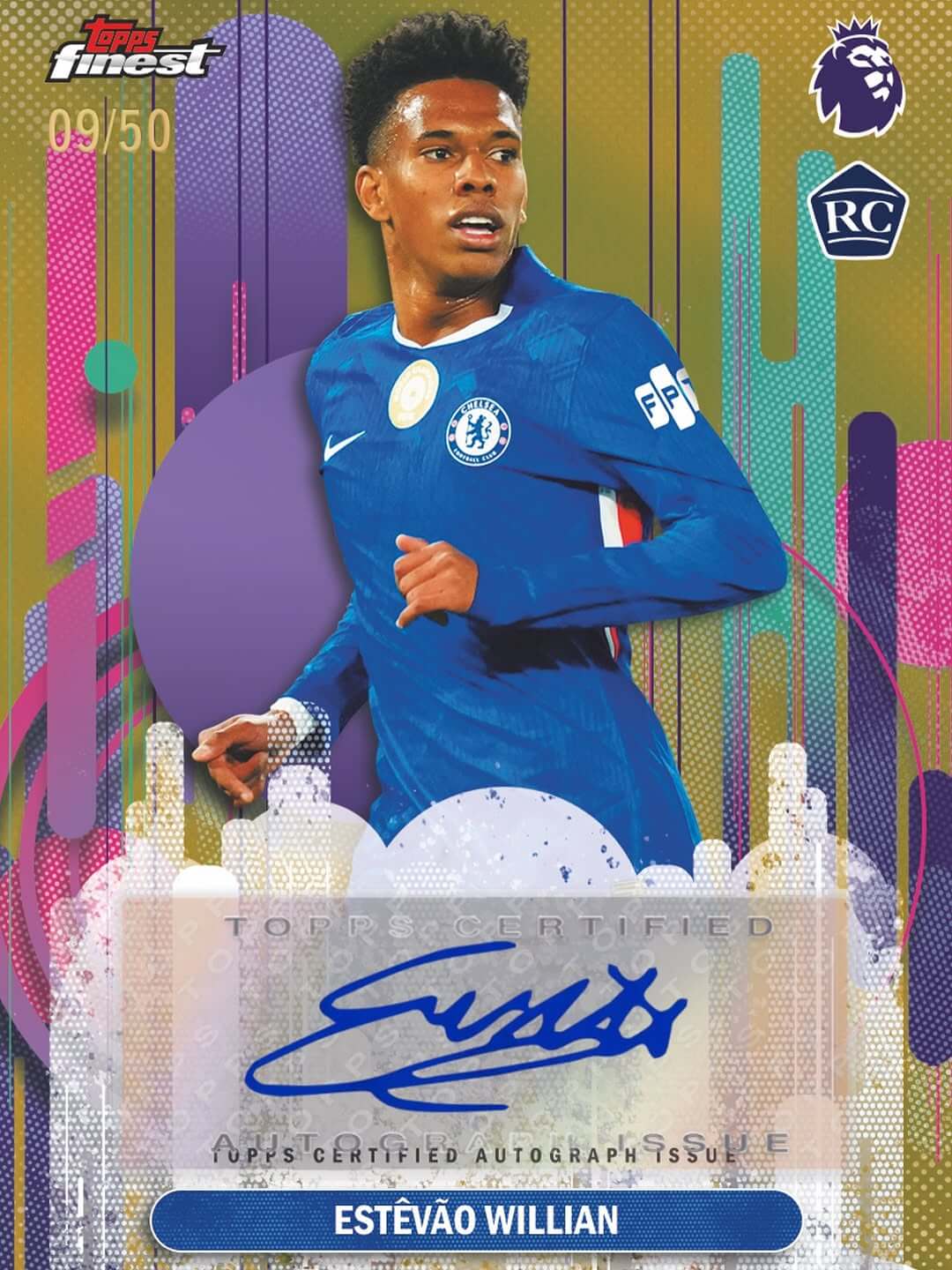 Example Topps Finest Premier League Card