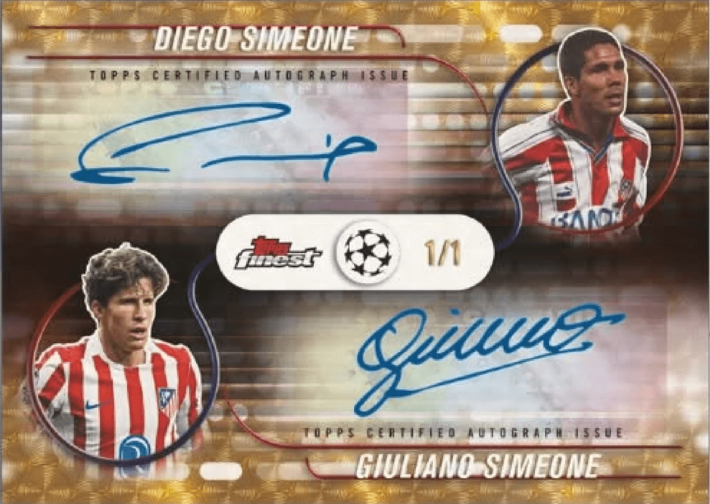 Example Topps Finest UEFA Club Competitions Card
