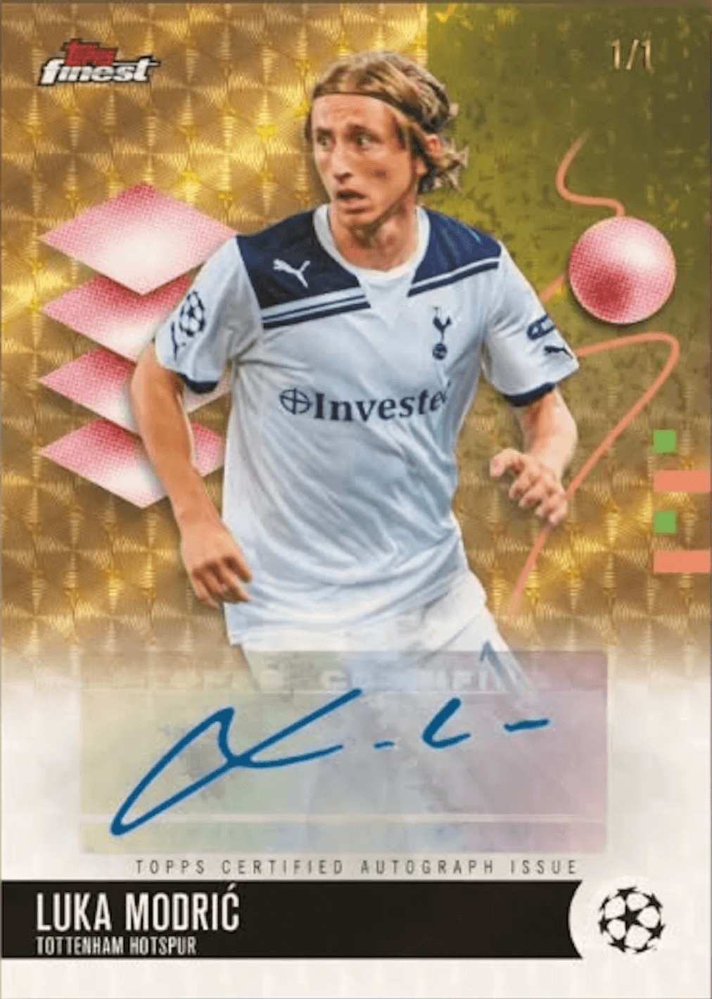 Example Topps Finest UEFA Club Competitions Card