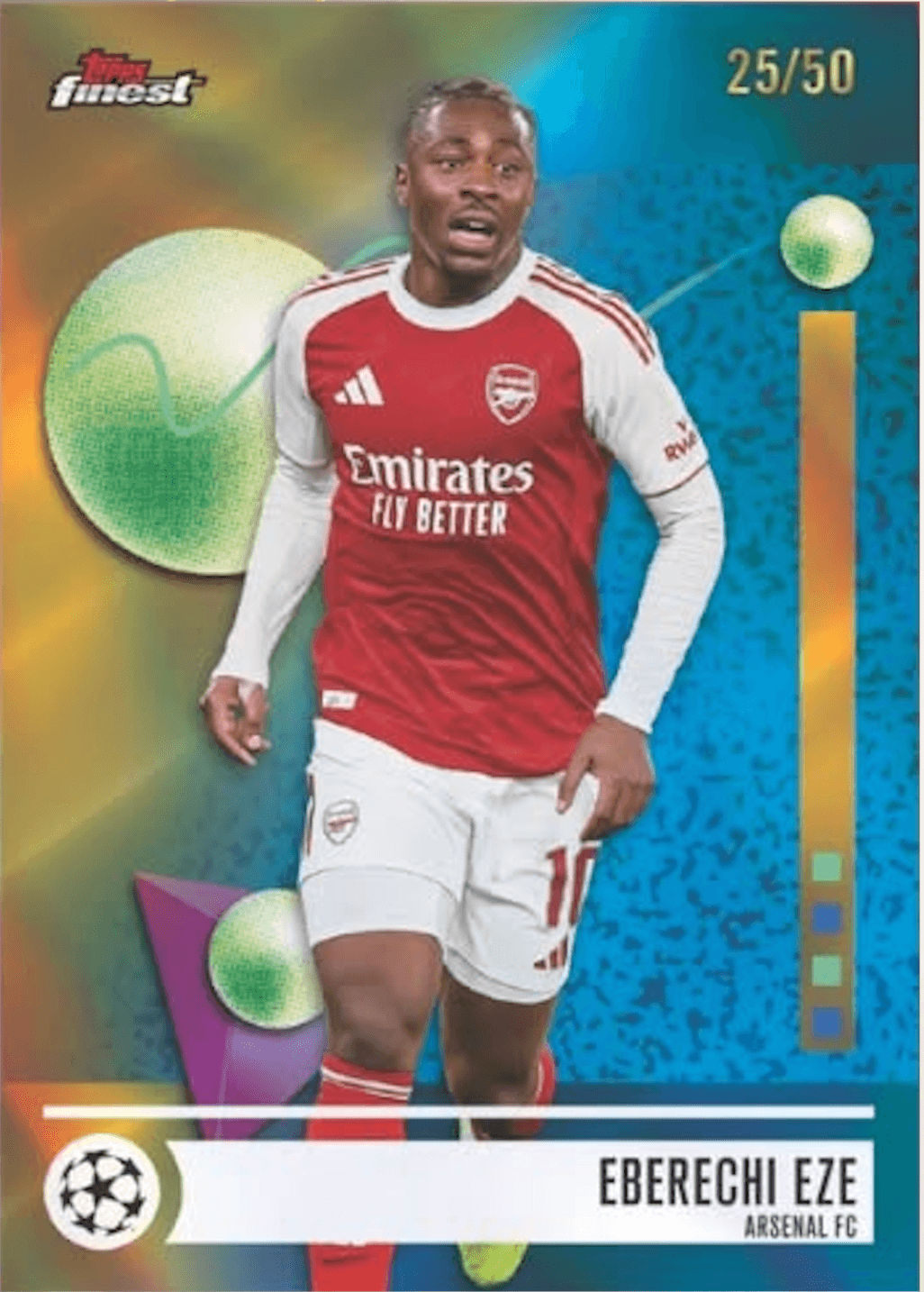 Example Topps Finest UEFA Club Competitions Card