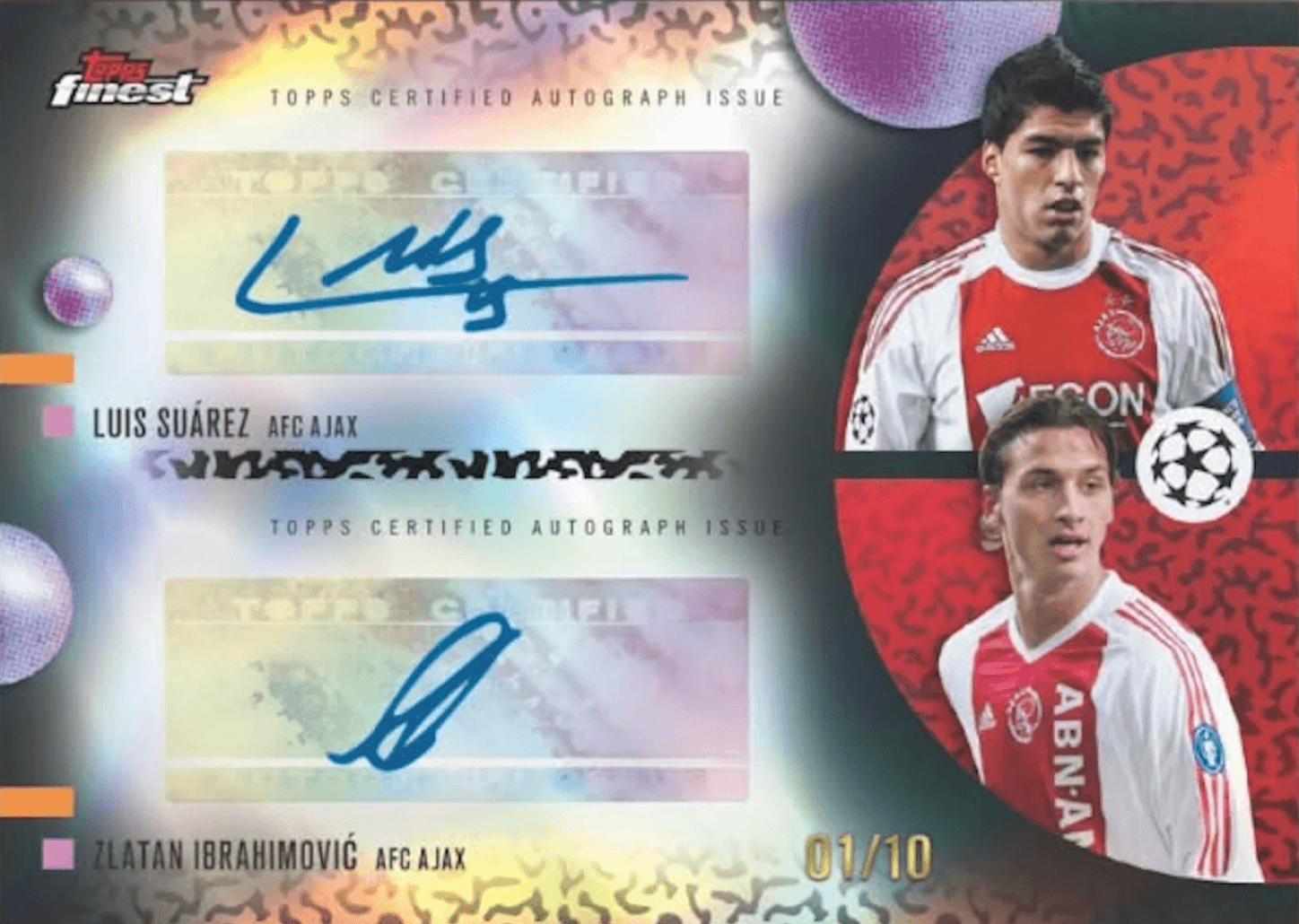 Example Topps Finest UEFA Club Competitions Card