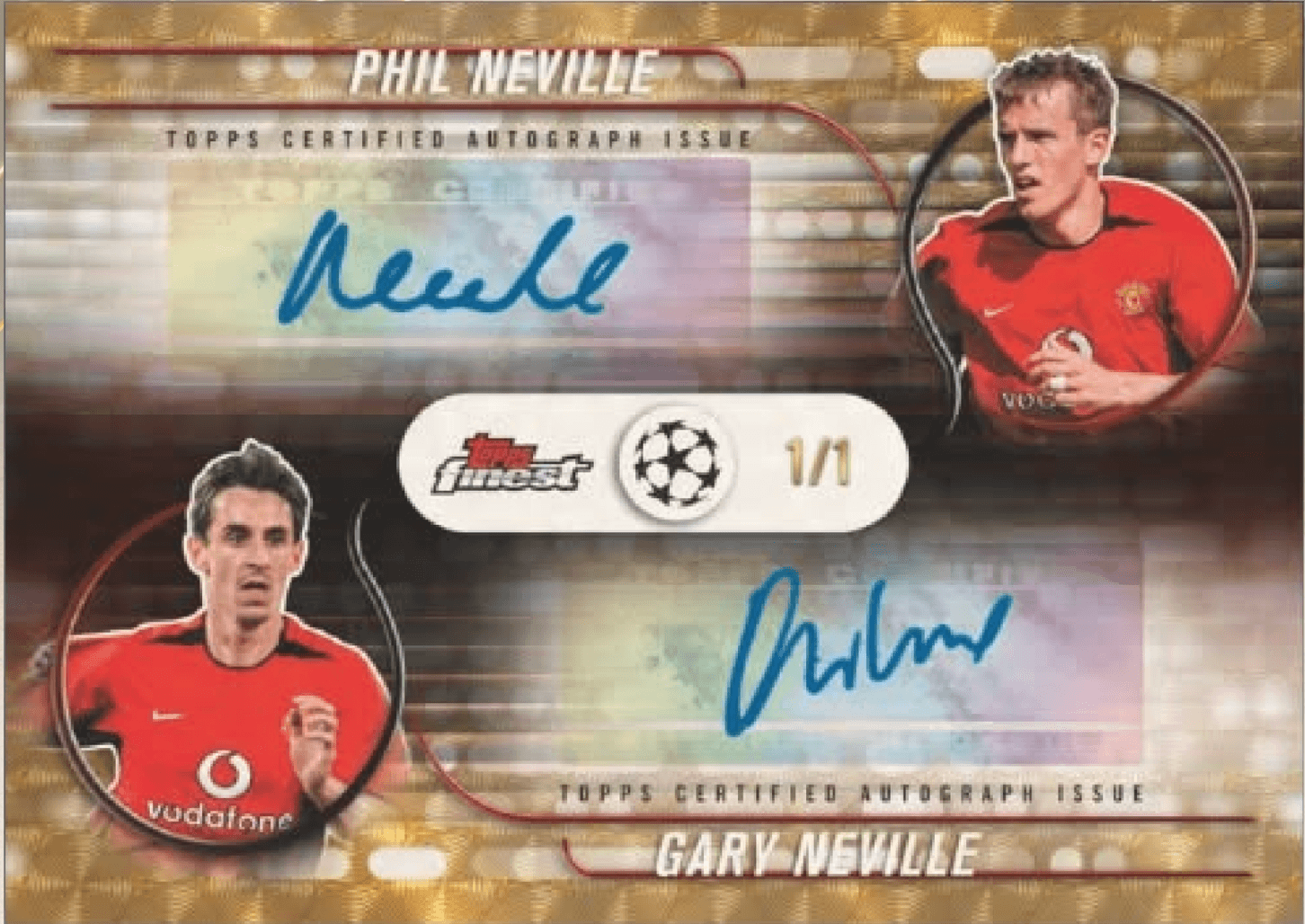 Example Topps Finest UEFA Club Competitions Card