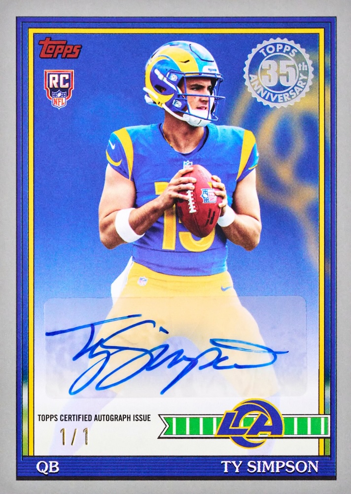 Example Topps Flagship Football Card